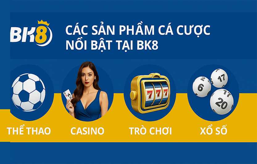 Các sản phẩm cá cược hấp dẫn tại BK8